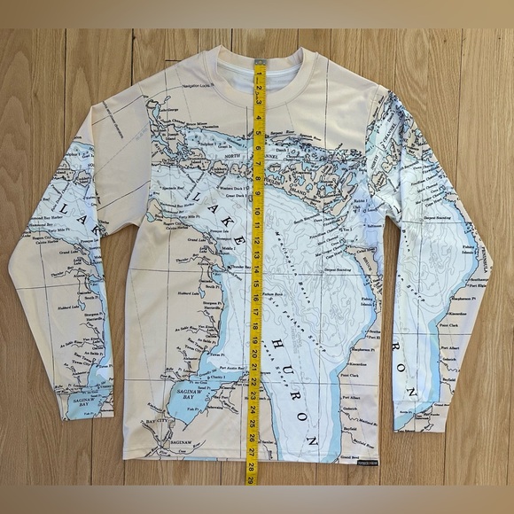 Lake Huron Performance Long Sleeve T-Shirt, Top Deck Gear, NWOT, Men’s Sz Small - Picture 3 of 7